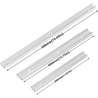 Aluminio Riel De T-Track Juego De Fijación Para Carpintería Miter 30/40/50cm Guía De Limitación De Deslizamiento En Reta - details 1