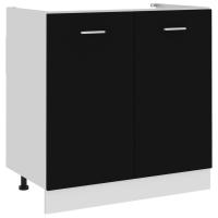 vidaXL Armario bajo fregadero “Lyon” madera ingeniería en color Blanco/Marrón roble/Roble ahumado y más | almacenamiento funcional diseño moderno para baño dormitorio sala - details 8