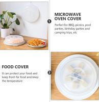 Horno de microondas Cubierta de alimentos Tapa de la placa de microondas Microondas Splatter Dish Guard Cover Dome Cubierta de comida clara Tapa de tapas - details 1