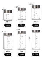 Botella De Vidrio Borosilicato De Alta Calidad 401-500ml a Prueba De Fugas Para Viaje Y Uso Doméstico Escala En La Botella Contenedor De Fluidos Para Café Y Vino - details 6