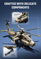 SEMBO 703pcs Helicóptero Militar Serie Z-21 Con Armas Pesadas Bloques De Construcción MOC Avión Juguetes Para Niños Modelo De Bloques De Plástico ABS Compatible Con Lego - details 2