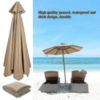 Best Seller Replacement Fabric Garden Parasol Canopy Cover For 3m 6/8 Arm Patio Sun Umbrella 50% Offer - YX - details 2
