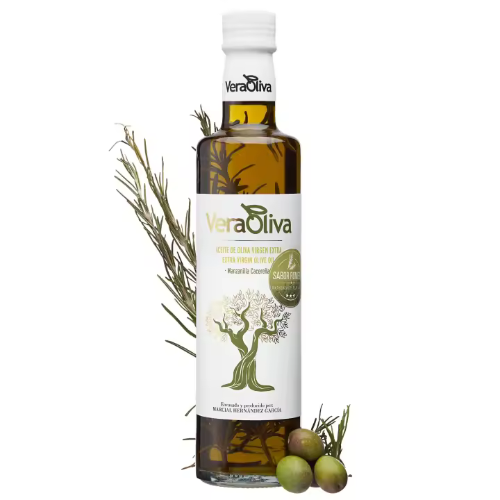 Aceite de Oliva Virgen Extra con Romero Veraoliva - 500ml -100% Natural - 1