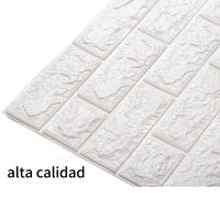 HOGARISIMO Vinilo ladrillo blanco alta calidad,Panel pared 3D,pegatina  pared ladrillo 70 x 77 CM impermeable 3D panel de espuma autoadhesiva. - details 0