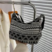 Bolso De Hombro Para Mujer Estilo Bohemio Sencillo Con Cierre De Cremallera En Lona De Algodón Pequeño Tote Bolso De Playa Tejido 2023 - details 5