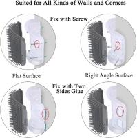 Rascador De Esquina Para Gatos Con Groomer Y Nepenthe Suave Rascador De Cara Para Limpieza Y Masaje De Pared Para Gatos Longos - details 2