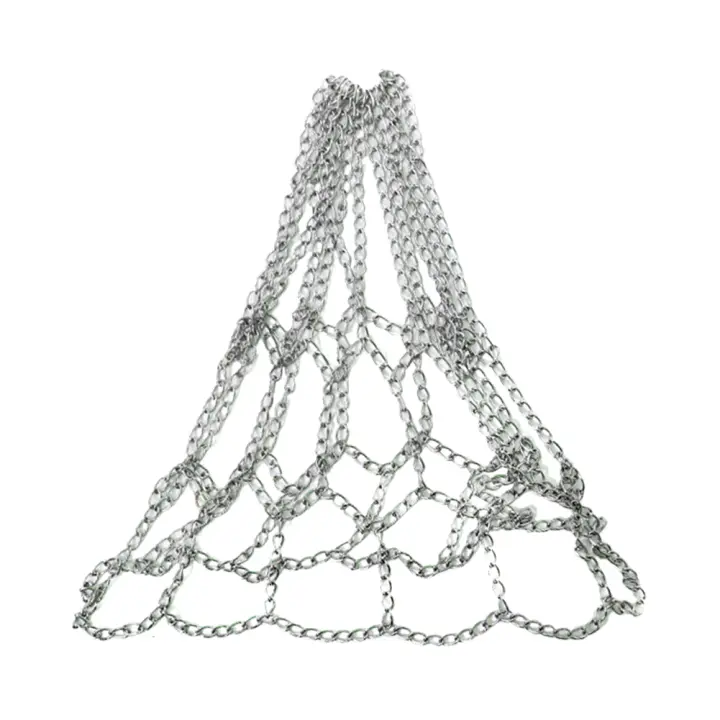 Red De Baloncesto Duradera De Hierro Galvanizado Antirrosa Para Anillo De Baloncesto Cadena Metálica Reemplazo De Red De Baloncesto - 1