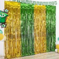 2 Pack Cortinas De Foil Mardi Gras Con Borlas Metálicas Para Decoración De Fiestas De Cumpleaños Boda Y Decoraciones De Fiesta Mardi Gras - details 14