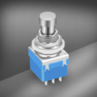 10PCS 3PDT Pedal De Efectos Para Guitarra Switch De Pies Latch 9 Pin Botón De Presión Con Terminal De Soldadura ON-ON - details 0