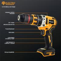 Taladro Inalámbrico Compacto De 2300rpm 1065IN-LBS En Amarillo Y Negro Con Motor Brushless Para Batería DEWALT 20V Herramienta Eléctrica Para DIY En El Hogar - details 1