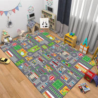 Alfombra Creativa De Juego De Puzzle Para Habitación De Niños Y Sala De Estar Moderna De Poliéster 100% Decorativa Y Antideslizante - details 6