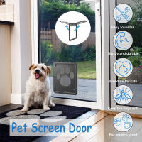 Puerta Para Perros De Pantalla Con Abertura Magnética Cerrable Tamaño 8x10 Pulgadas Adecuado Para Pequeños Perros Material Plástico - details 0