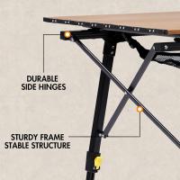 Mesa de camping plegable de altura ajustable, 60 kg, aluminio, 90 x 53 cm, para 4 personas, mesa plegable ligera - details 0