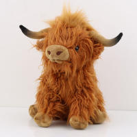 Muñeco De Peluche De 25cm De Vaca Highland Simulación Juguete Suave Para Niños Regalo Decoración De Habitación Regalo Para Bebés - details 3