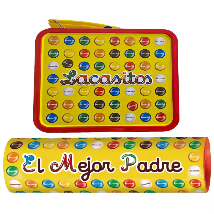 Lacasitos Megatubo 1,5 KG-El mejor padre + LATA MALETÍN - 1
