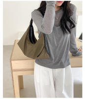 Nueva Bolsa De Hombro Para Mujer En Color Sólido Sencillo Con Cierre De Cremallera En Nylon Para Comunicación Armpit Bag - details 18
