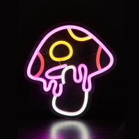 Lámpara LED Neón Rosa Chi-buy En Forma De Honguito Con Alimentación USB Decoración 3D Para Pared Ideal Para Juego Habitación Dormitorio Sala De Estar - details 3