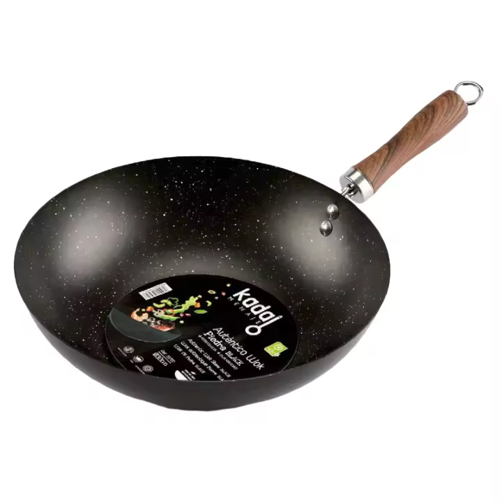 Sartén Wok Piedra Black antiadherente Kadal Menaje para hacer comida china 24 , 30 cm - 1
