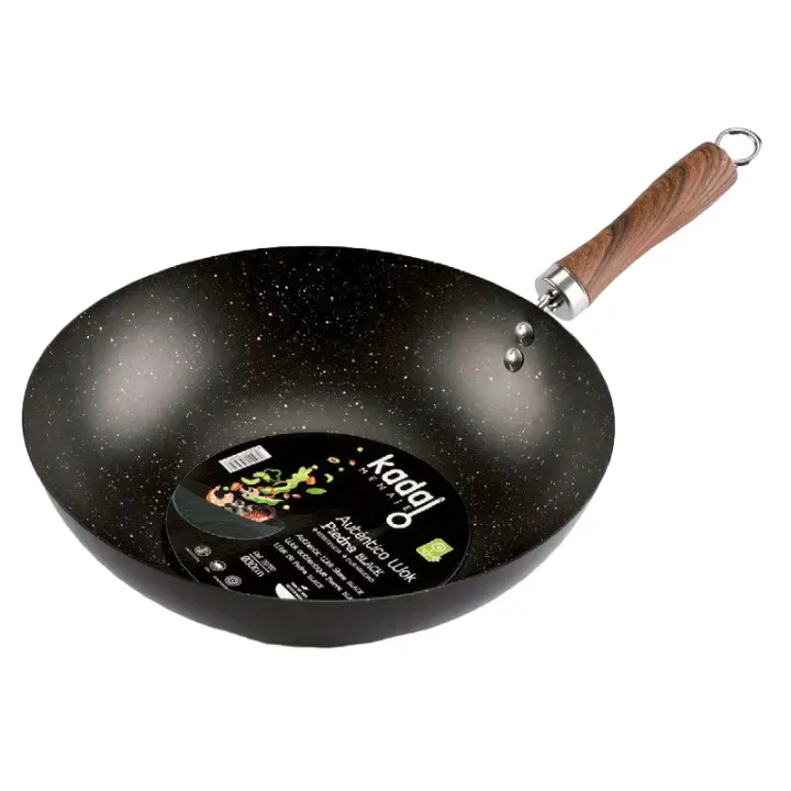 Sartén Wok Piedra Black antiadherente Kadal Menaje para hacer comida china 24 , 30 cm - 1