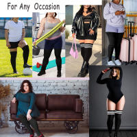 Medias Largas De Pierna Para Mujer Talla Grande Con Estampado Rayado Antideslizantes Para Halloween Accesorio De Costura - details 32