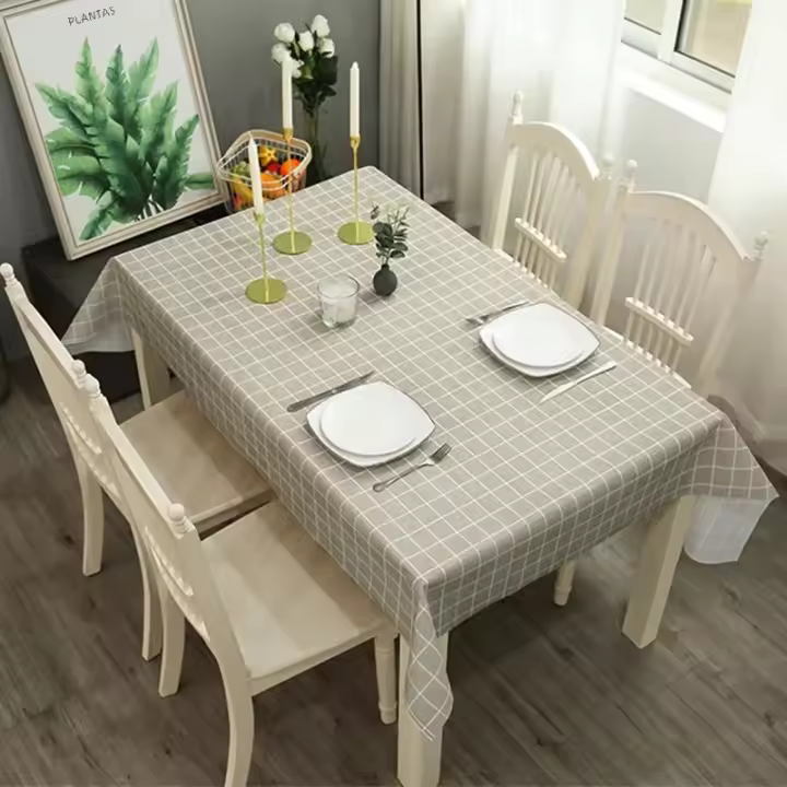 Mantel De Cocina Japonés Impermeable Y Resistente Al Aceite PVC Lattice Sin Lavado Teléfono De Hierro Para Hogar Clásico Estilo Cuadrícula - 1