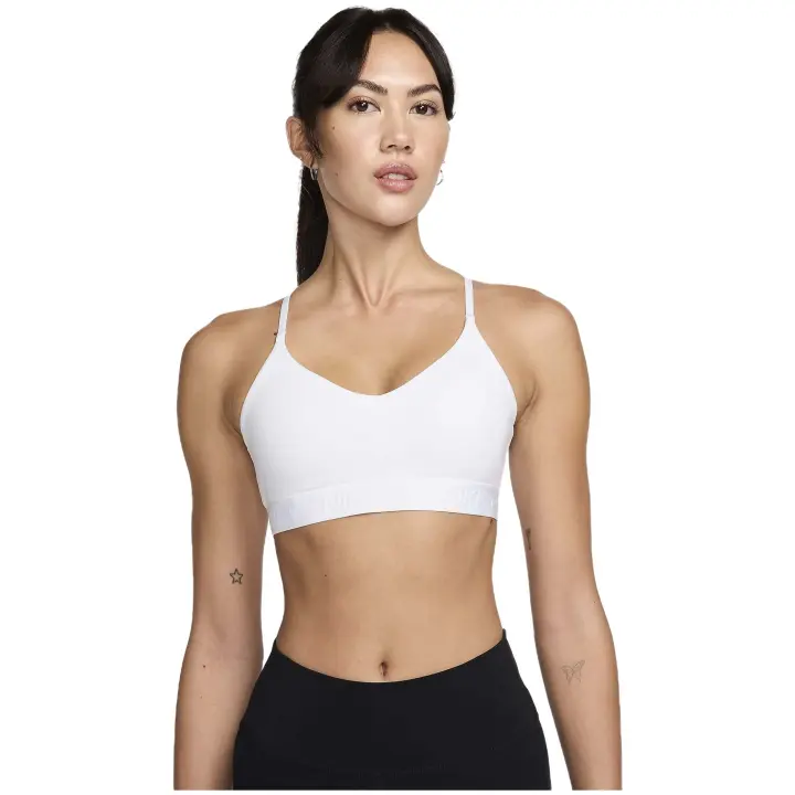 Top Nike Indy Light Support Para Mujer En Color Blanco - 1