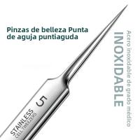 Aguja De Extracción De Puntos Negros En Acero Inoxidable Herramientas Eficientes Para Eliminar Comedones Y Blancos Profundo Limpieza Facial - details 3