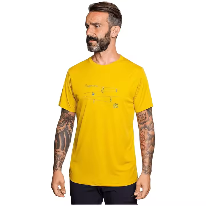 Camiseta de Manga Corta Trangoworld Loiba para hombre en color amarillo - 1