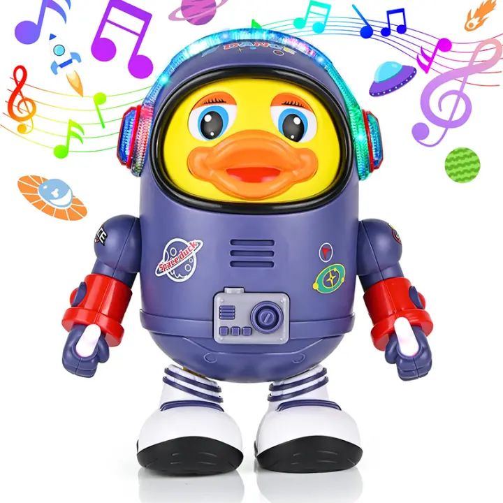 Juguete de Pato para Bebés con Interactividad Musical y Luz y Sonido Robot de Baile con Elementos Espaciales Regalo para Niños Pequeños Adecuado para 3-6 años - 1