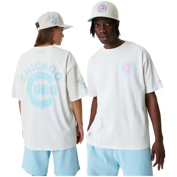 Camiseta de Manga Corta New Era Chicago Cubs Mlb para unisex en color blanco - 1