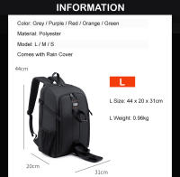 Mochila De Hombros Impermeable Para Fotografía Con Trípode De Video Gran Capacidad Para Cámara DSLR Canon Nikon Sony Pentax Incluye Cubierta De Lluvia - details 2