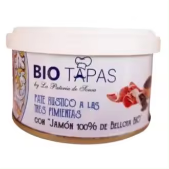 PATE BIO TRES PIMIENTAS-JAMON BELLOTA 100% 100GR. - 1