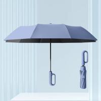 Paraguas Automático De Alta Gama Con Mango De Cierre Vinilo Protección Contra Lluvia Y Sol Tela De Nylon 190T Plegable a Tres Secciones - details 9