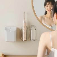 Soporte Para Cepillo De Dientes Eléctrico Adhesivo Para Baño Montaje En La Pared Sin Perforar Organizador De Cepillos De Dientes Material Plástico - details 1