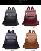 Mochila Vintage de cuero suave para mujer, bolso de hombro femenino, bolso de viaje informal, mochila escolar, 5 colores - details 5