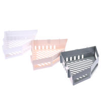Estante De Plástico Para El Baño Soporte De Esquina Para Artículos De Higiene Y Cosméticos Montado En La Pared Sin Perforar Organizador De Espacio - details 6