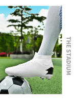 Nuevos Zapatos De Fútbol Para Hombres Entrenamiento Profesional Antideslizantes Para Campo Artificial Botas De Fútbol Con Tela Microfibra Antorcha Media Calf High Rubber Outsole - details 3