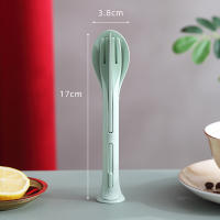 Juego De Comedor Portátil De 3 Piezas En Alfalfa Desmontable Cuchillos Y Tenedores Para Viajes Picnics Y Campingware De Plástico No Desechable - details 7