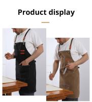 Delantal De Lona Moda Para Mujer Uso Doméstico Jardín Trabajo Restaurante Material Resistente Tamaño Estándar Diseño Versátil - details 8