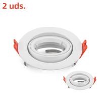 Marco De Luz Spot Redondo Ajustable Para Bombilla MR16 GU10 Soporte De Instalación Recessed Para LED Funda De Luces De Techo - details 1