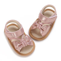 Zapatillas De Verano Para Bebé Niña Con Lazo Antideslizante Suaves Y Cómodas Suela De Goma Zapatos De Primera Caminata Para Princesa - details 10