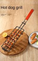 Cesta De Asado De Perro Caliente En Acero Inoxidable Con Pinza Antideslizante Para Salsichas Pescado Y Jamón Herramienta De Barbecue - details 0