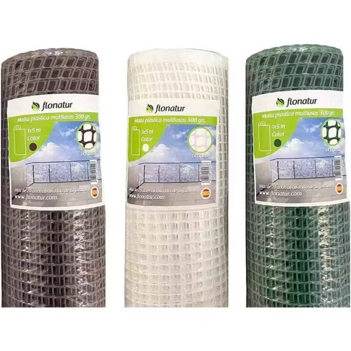 Malla de plástico para Balcones y Terrazas - Varios Colores y Medidas, Rejilla Cerramientos, Peso 300gr/m2 - Marca Flonatur - 1