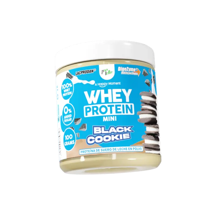 Proteína de Suero de Leche Whey Protein Black Cookie Mini 100g | 80% de Proteína de Alta Calidad | Enriquecida con DigeZyme® para una Óptima Digestión | Sin Azúcares Añadidos ni Aceite de Palma | PROTELLA - 1