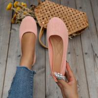 Zapatillas De Ballet Planas Para Mujer Confortables De Tejido Casual Slip on Oficina Barco Talla Grande Mocasines Redondas - details 27