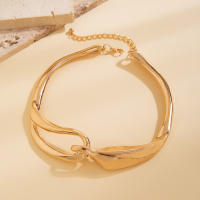 Collar Torques Geométricos Irregulares Punk Para Mujer Color Oro Personalizado Collar De Metal Pesado Para Banquete Y Fiesta Joyería Nueva - details 6