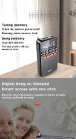 Mini Radio Portátil AM/FM Walkman Con Altavoz Bluetooth 5.0 Tarjeta TF Reproductor De Música Y Linterna LED Para Caja De Sonido Doméstica - details 9