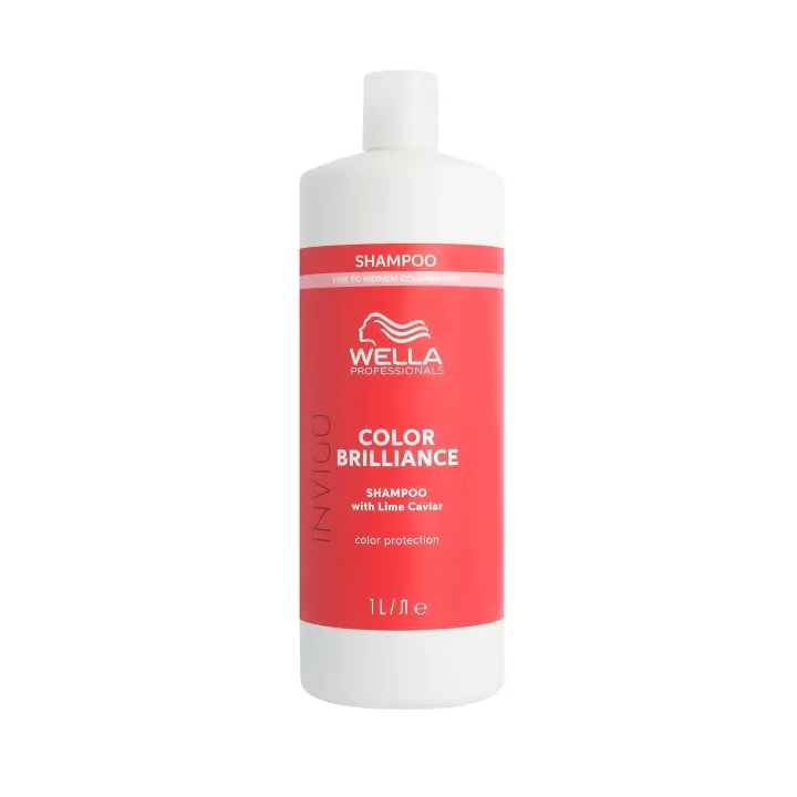 Wella Professionals Invigo Color Brilliance - Champú Protección del Color Protege y Mantiene el Color Intenso - Cabello fino y normal 1L - 1
