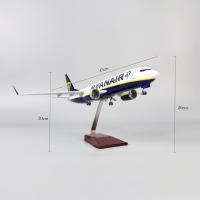 Modelo De Avión B737-800 RYANAIR a Escala 1:85 En Resina Con Base Y Picos De Aterrizaje Juguetes Miniatura Para Niños - details 3