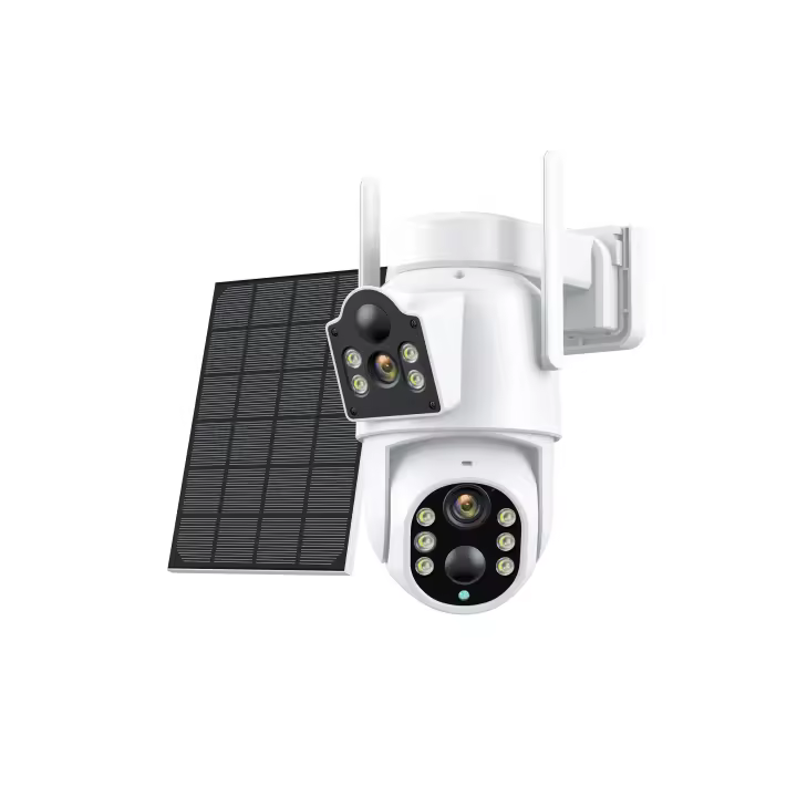 Cámara IP Solar BESDER 8MP 4K Con Batería De 7800 mAh Lente Dual HD 4MP WiFi Cámara De Seguridad Con Panel Solar CCTV Exterior - 1